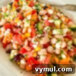 Fast Flexible Chopped Salad 9 chopped salad in white bowl