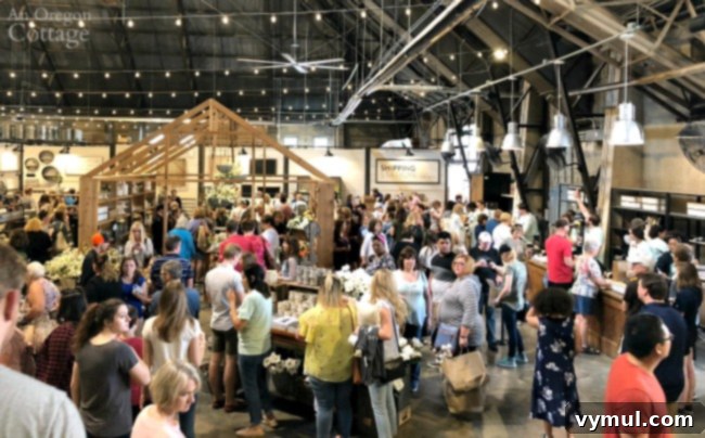 Crowds at Magnolia market