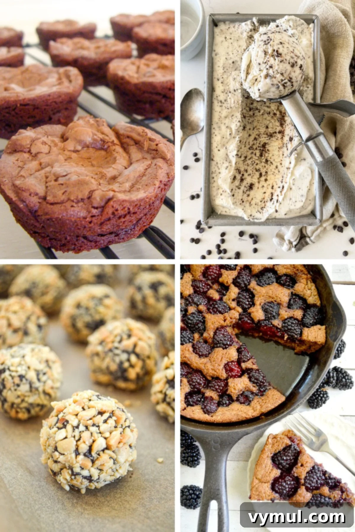 16 Wholesome & Easy Desserts: Six Ingredients or Fewer 2 four pictures of real food desserts recipes