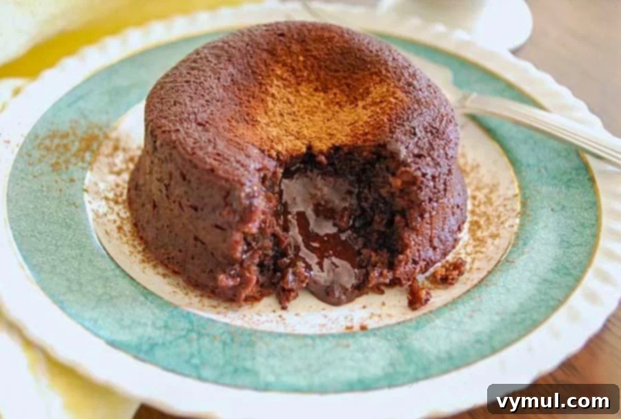 16 Wholesome & Easy Desserts: Six Ingredients or Fewer 11 easy chocolate lava cake inside on plate
