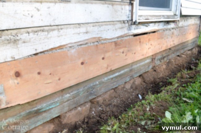 Old Farmhouse fixer foundation on rocks