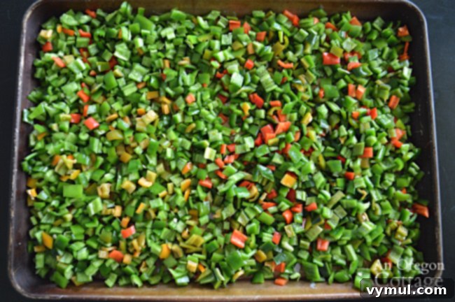 Hot Pepper Guide - Freezing sliced hot peppers on a tray for preservation.