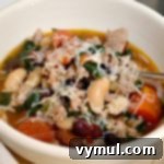 Rustic Italian Sausage Soup in bowl
