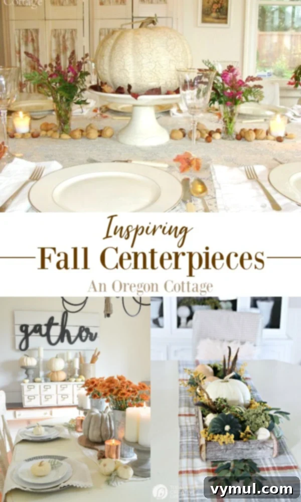 Fall Farmhouse Focal Points Cozy Cottage Centerpieces 2 Inspiring Fall Centerpieces: Farmhouse and Cottage Style Table Decorations