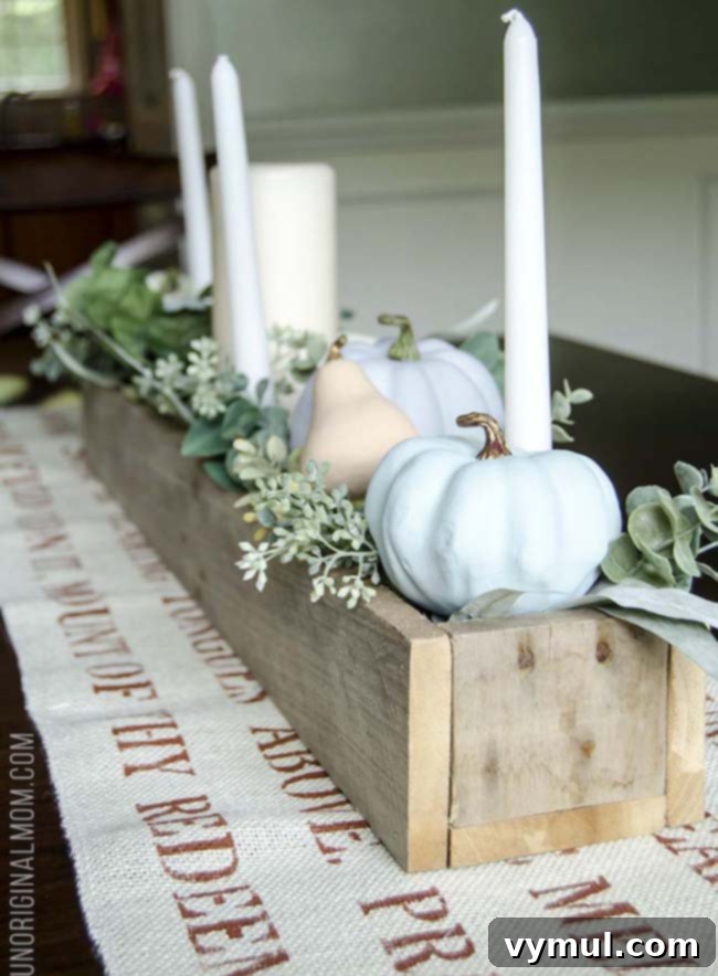 Fall Farmhouse Focal Points Cozy Cottage Centerpieces 10 Fall Centerpiece with Chalk Painted Pumpkins and Candles