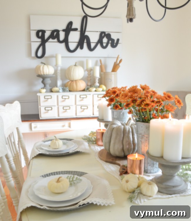 Fall Farmhouse Focal Points Cozy Cottage Centerpieces 16 Easy Farmhouse Fall Table with Rust Mums and Copper Accents