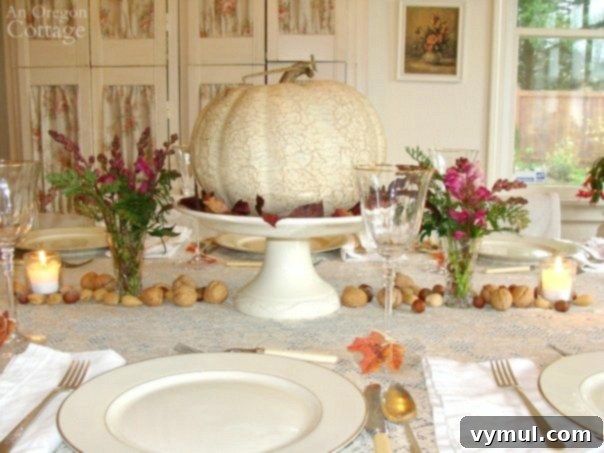 Fall Farmhouse Focal Points Cozy Cottage Centerpieces 5 Rustic White Pumpkin Centerpiece with Pink Snapdragons