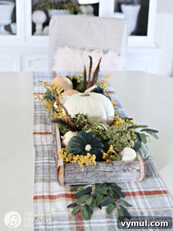 Fall Farmhouse Focal Points Cozy Cottage Centerpieces 7 DIY Rustic Fall Decor Centerpiece with Plaid and Logs