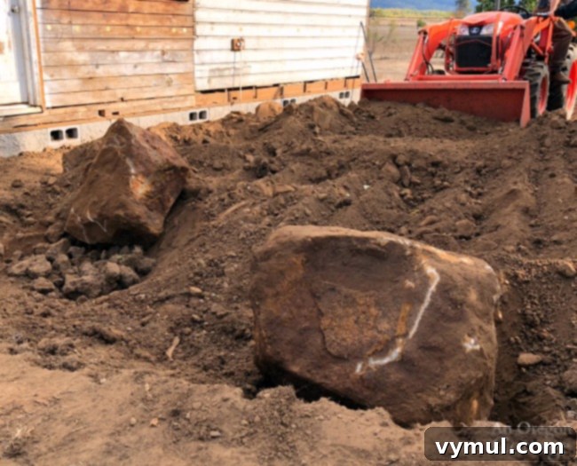 Autumn's Canvas: Mastering Machinery, Boulders, and Seasonal Sweetness 4 Farmhouse Giant Boulders