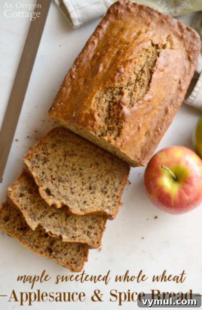 Wholesome Maple Spiced Applesauce Loaf Dairy Free 2 Maple Sweetened Applesauce and Spice Bread Recipe
