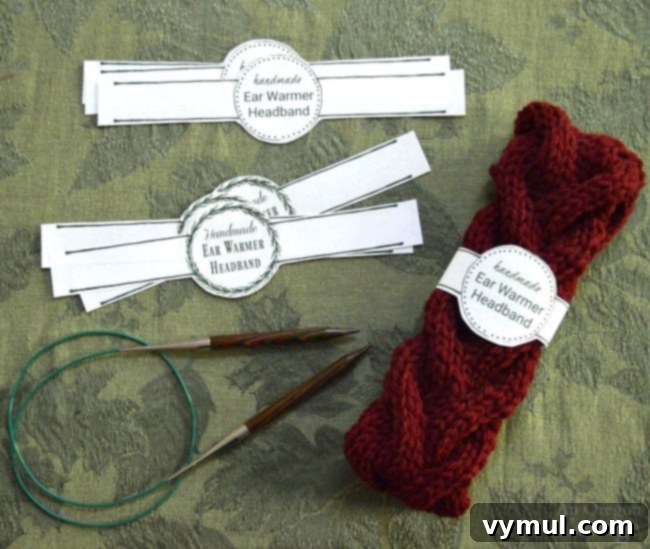 Effortless Handmade Gifts That Win Hearts 5 Knitted cable ear warmer headband, a cozy handmade gift for women.