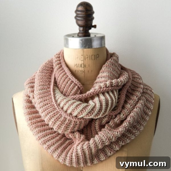 Quick and Free Knitted Gifts 19 Knitted two-color-cotton-cowl-Purl Soho