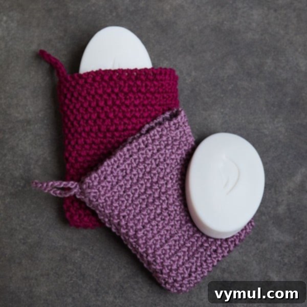 Quick and Free Knitted Gifts 30 Knitted Soap Sack-Lion Brand