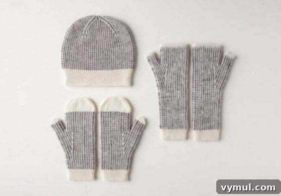 Quick and Free Knitted Gifts 6 dappled-hat-mitten-and-handwarmer-set from Purl Soho