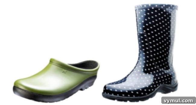 Gardening clogs and boots