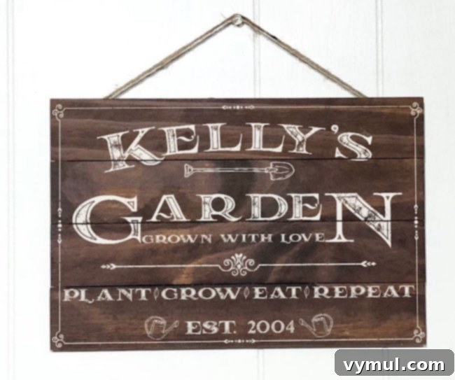 Rustic Wood Garden Pallet Sign with Custom Name & Established Year