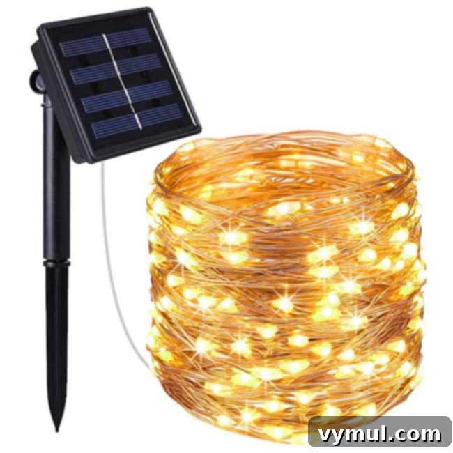 100 Solar Powered LED Copper Wire Lights