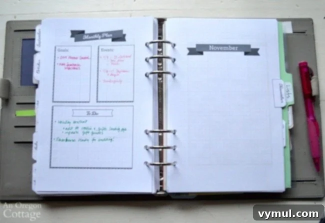 How I Use The Flexible Planner-month plan