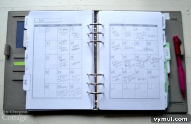 Using The Flexible Planner-monthly