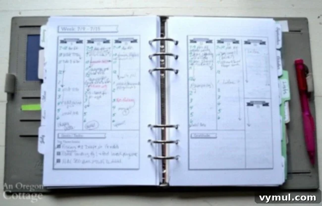Using The Flexible Planner-hourly week