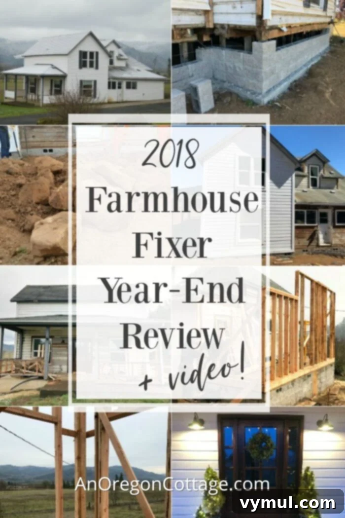 Farmhouse Fixer: One Year In – A Complete Review and Video Tour 2 farmhouse remodel progress