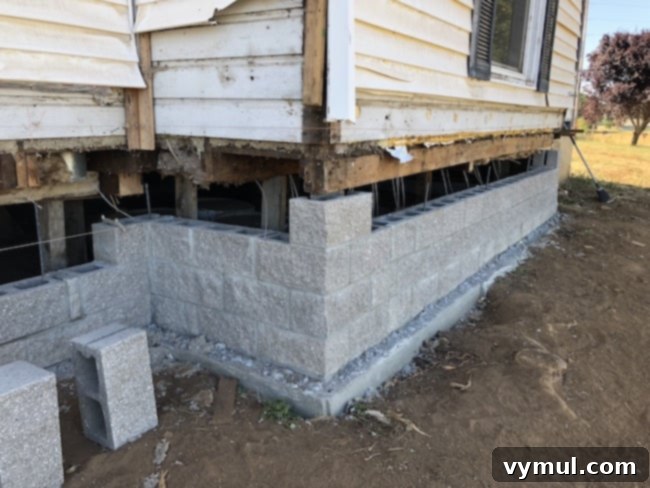 Farmhouse Fixer: One Year In – A Complete Review and Video Tour 5 Foundation masonry foundation in progress