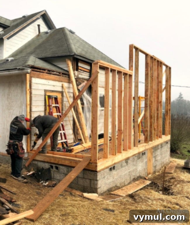 Farmhouse Fixer: One Year In – A Complete Review and Video Tour 8 master bed extension framed