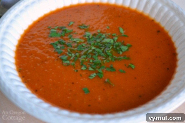 Homemade tomato soup recipe from An Oregon Cottage