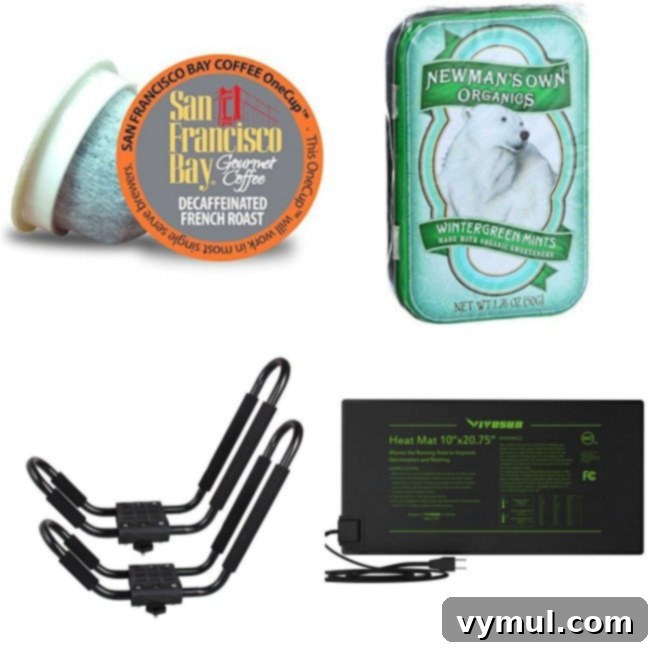 Podcast Cool Things - Items 9-12: San Francisco Bay Coffee, Newman's Own Mints, Kayak Racks, Seedling Heat Mat