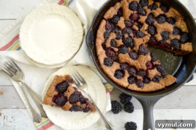 Sixty Plus Fast Healthy Recipes for Simple Meal Prep 17 A warm Whole Wheat Skillet Blackberry Cobbler, bubbling with juicy berries, a delightful and healthier dessert.