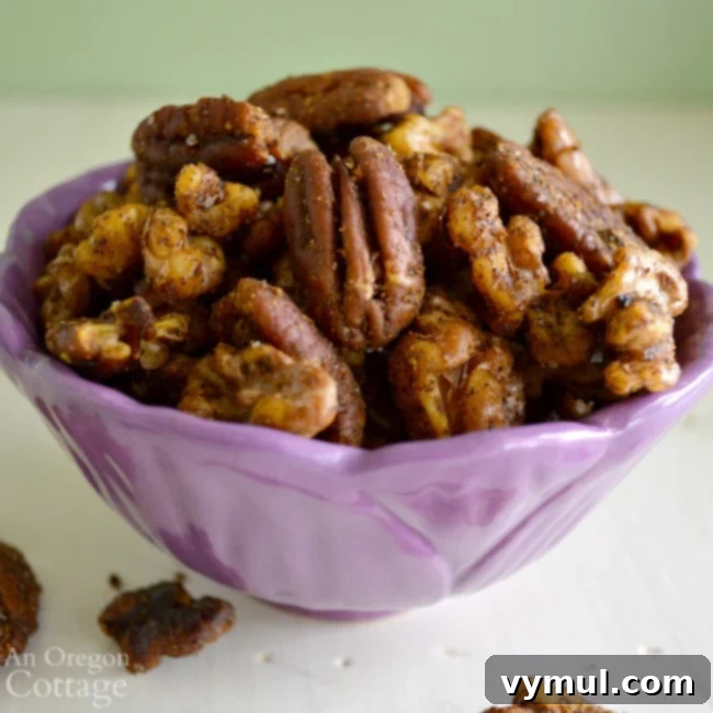Sixty Plus Fast Healthy Recipes for Simple Meal Prep 4 A bowl of healthy spiced walnuts and pecans, seasoned perfectly without added sugar, ideal for snacking.