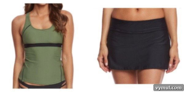 Thirteen Picks: Spring Gardens, Our Best Metal Bed, Modest Swimwear, and Essential Entertainment 9 Sporti modest swim top and skirt in a vibrant blue color.