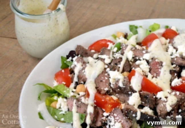 Velvety Garlic Pepper Dressing 4 creamy garlic pepper salad dressing with salad
