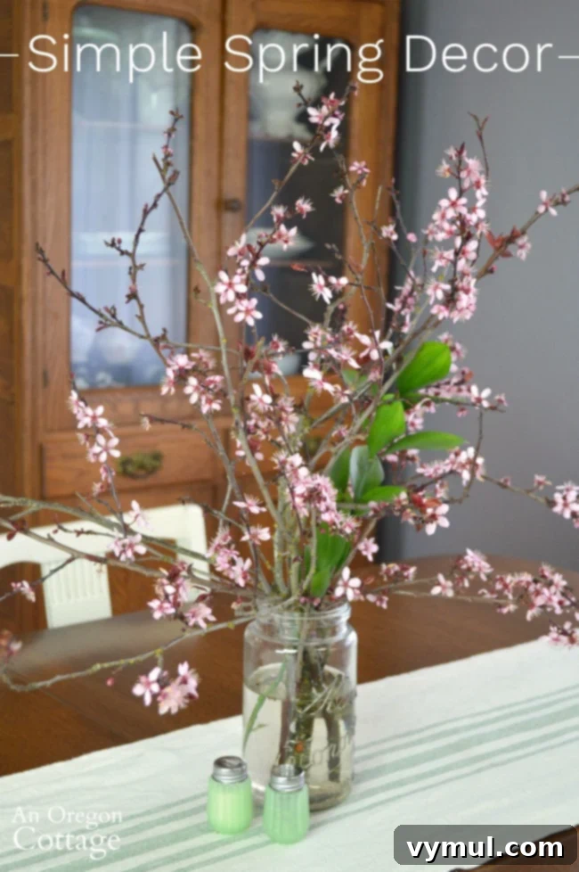 Effortless Spring Home Revamp 10 Simple Spring Decor-flowering branches