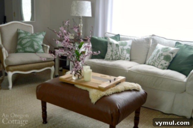Effortless Spring Home Revamp 4 Spring Decor Refresh-living room cherry branches
