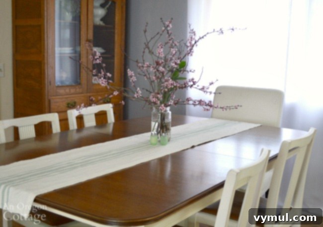 Effortless Spring Home Revamp 8 Spring dining table with blossoms