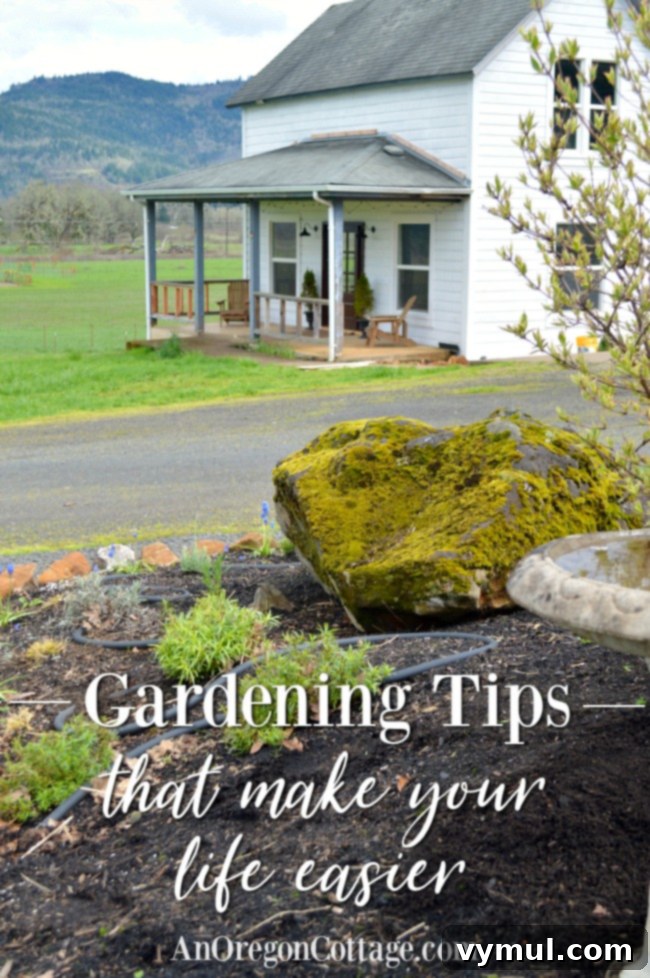 Grow Green Live Easy 21 Organic Gardening Secrets 2 Gardening Tips lead image of a charming farmhouse garden with blooming flowers and lush greenery