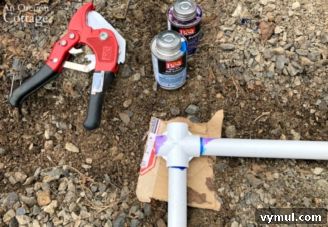 Budget Garden Watering Made Easy 8 Laying pipe for automatic water system