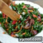 Serving Sesame Kale Salad