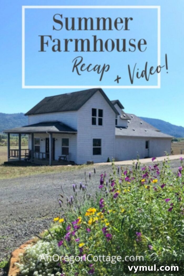 Summer recap of our DIY farmhouse renovation and vegetable garden updates