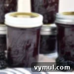Canned Maple Blackberry Jam jars