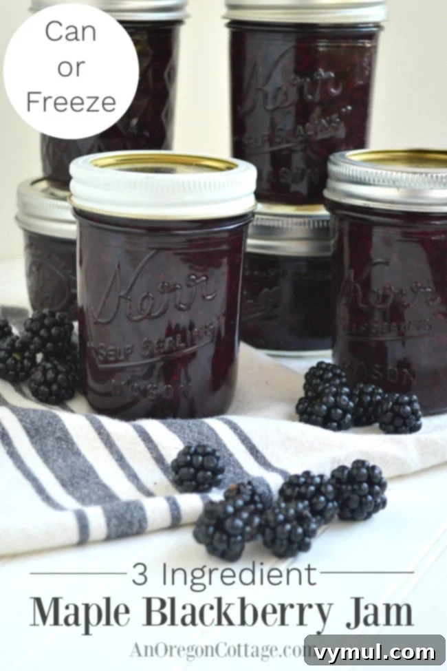 Can or Freeze Maple Blackberry Jam-pin image