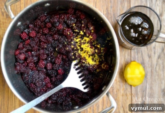 Maple Blackberry Jam ingredients