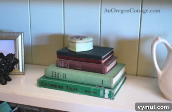 Vintage books with heart box Vintage books with heart box