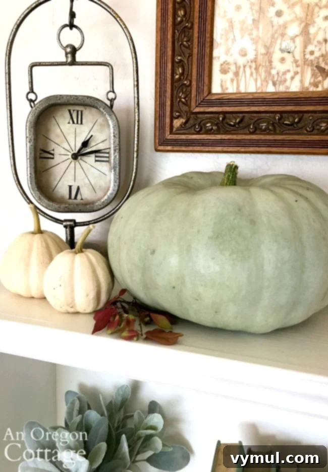 Simple & Serene Fall Home Refresh 5 jarrhadale pumpkin with clock