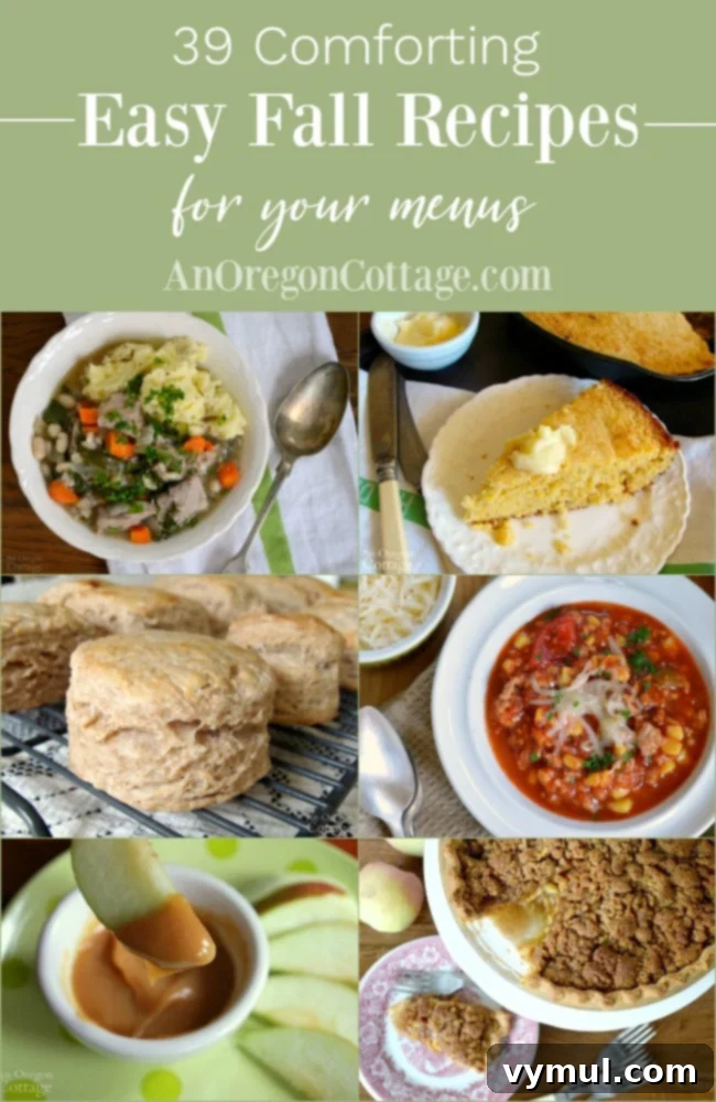 Easy fall recipes for menus