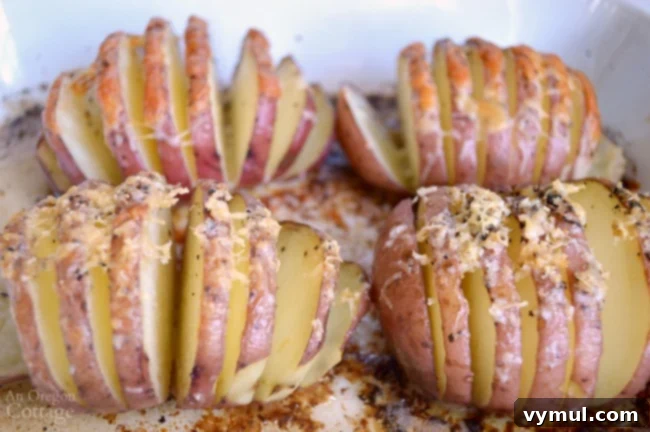 Easy Baked Potato Fans after baking