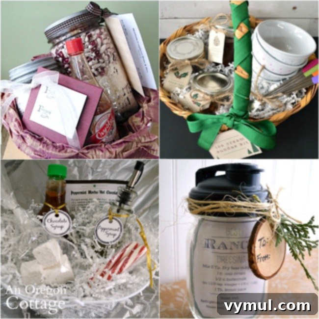 Episode 66: Unwrap a DIY Christmas – Gifts, Festive Food and What's New 4 Collection of creative and easy DIY Food Gift Ideas, including mason jar mixes and themed gift baskets.