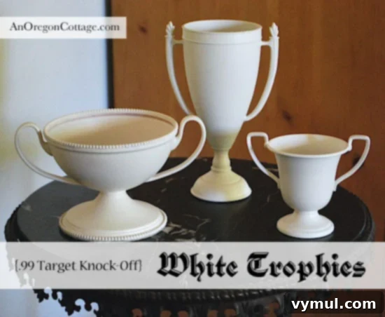 White Painted Trophies