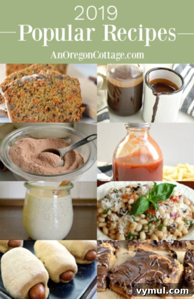 AOC's 2019 Top Recipe Picks 4 2019 AOC popular recipes pin image showcasing healthy homemade basics, salads, breads, desserts and more, plus top 10 recipes ever on the blog.
